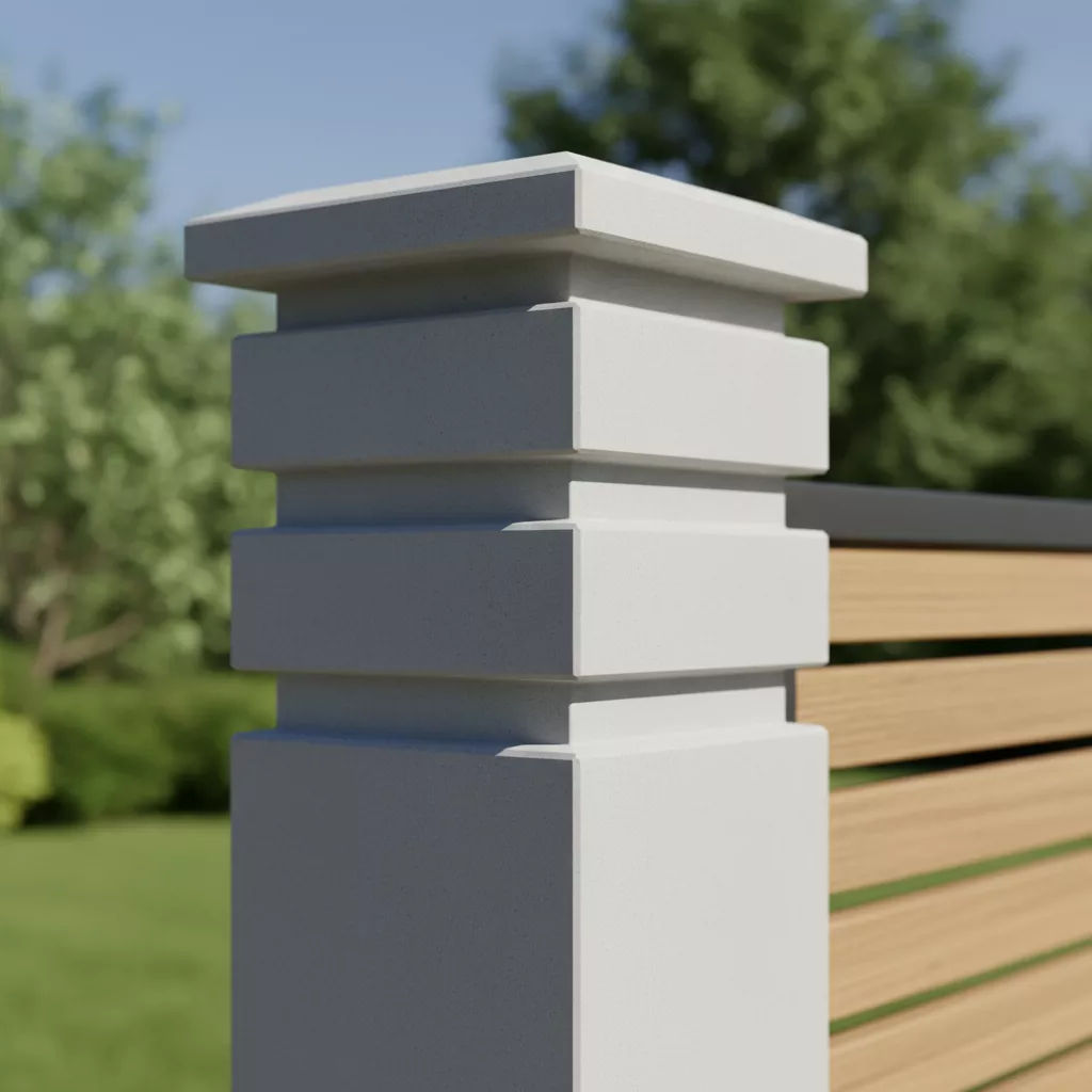 Close-up desain tiang pagar minimalis terbaru bahan beton-jasa interior splusa.id
