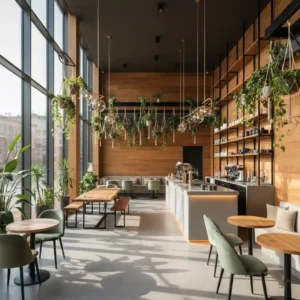 Contoh hasil akhir jasa desain cafe premium dan profesional di Jakarta oleh SplusA.id