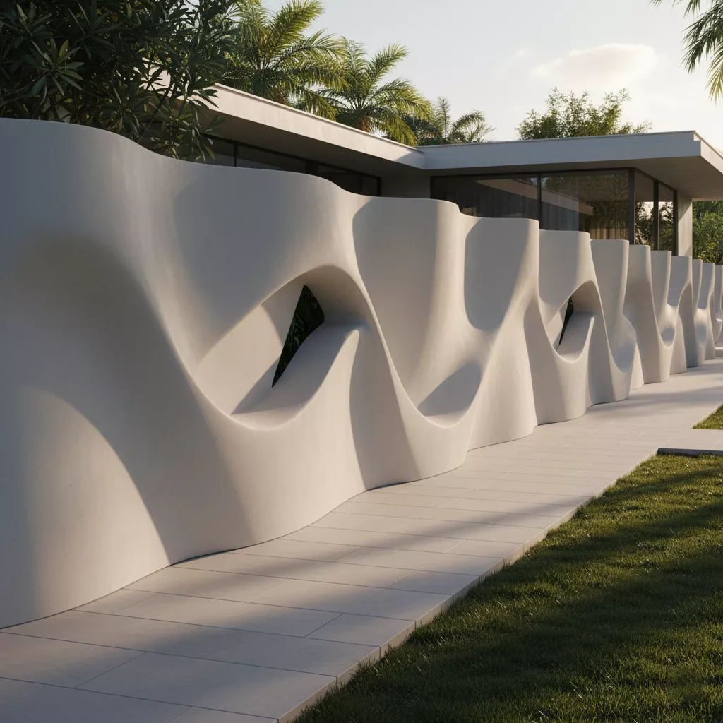 Desain model pagar beton rumah mewah lengkung artistik yang membuktikan fleksibilitas beton modern, menepis mitos pagar beton yang kaku-jasa interior splusa.id Desain model pagar beton rumah mewah lengkung artistik yang membuktikan fleksibilitas beton modern, menepis mitos pagar beton yang kaku-jasa interior splusa.id