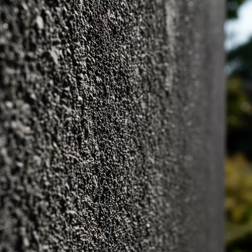 Detail tekstur model tembok pagar depan rumah dari beton dengan finishing kamprot kasar yang estetik-jasa interior splusa.id.