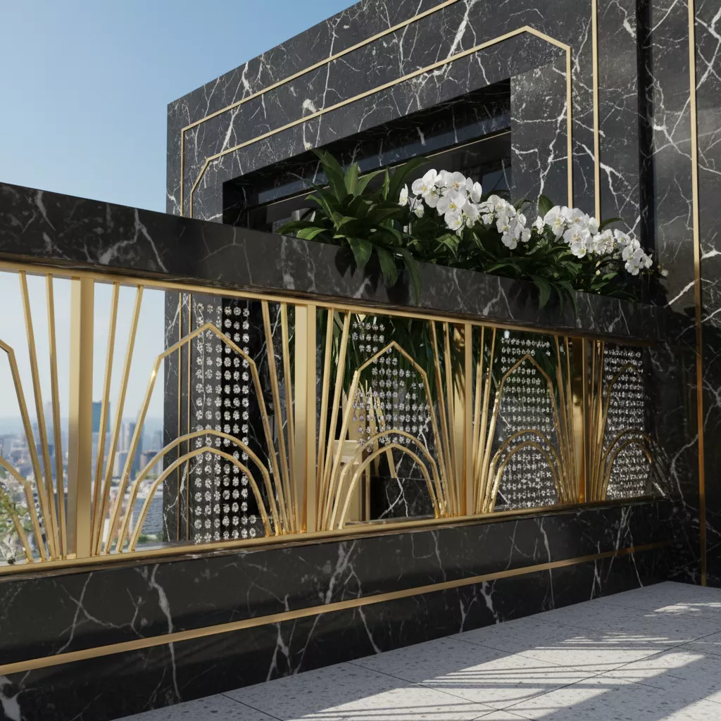 Hasil akhir proyek pagar tembok balkon minimalis oleh SplusA.id yang elegan, aman, dan fungsional-jasa desain apartemen ‪‪splusa.id
