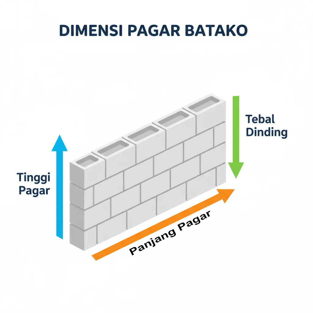 Ilustrasi faktor dimensi yang mempengaruhi harga borongan pagar batako per meter-jasa interior apartemen studio splusa.id