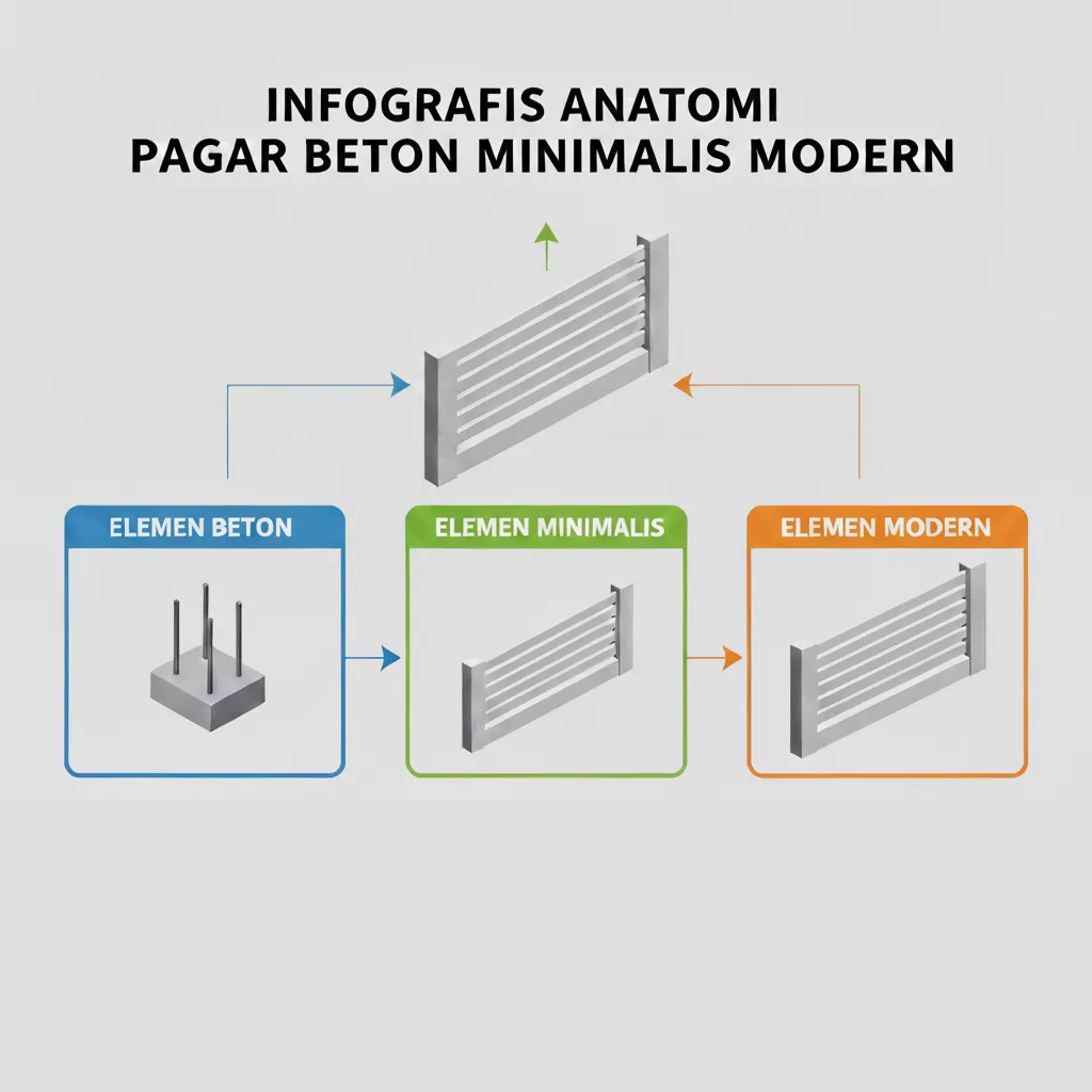 Infografis anatomi pagar beton minimalis modern yang menjelaskan elemen beton, minimalis, dan modern-jasa interior splusa.id Infografis anatomi pagar beton minimalis modern yang menjelaskan elemen beton, minimalis, dan modern-jasa interior splusa.id