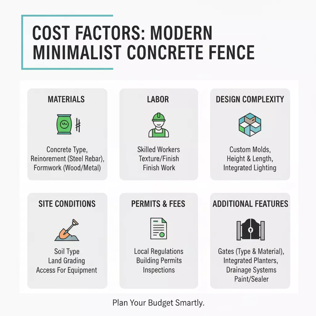 Infografis faktor biaya pembuatan model pagar beton minimalis terbaru-jasa interior splusa.id Infografis faktor biaya pembuatan model pagar beton minimalis terbaru-jasa interior splusa.id