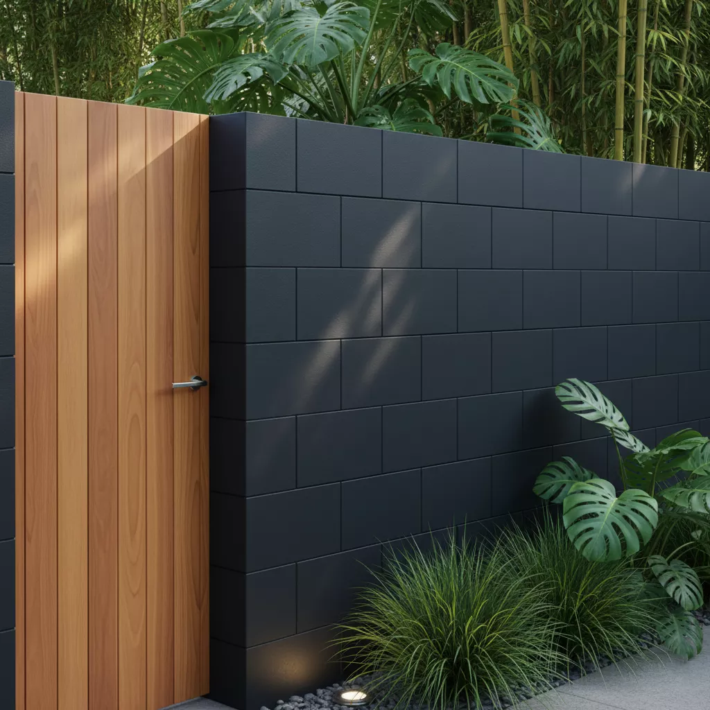 Inspirasi cat warna gelap antrasit atau terakota untuk pagar rumah minimalis dari hebel-jasa interior splusa.id Inspirasi cat warna gelap antrasit atau terakota untuk pagar rumah minimalis dari hebel-jasa interior splusa.id