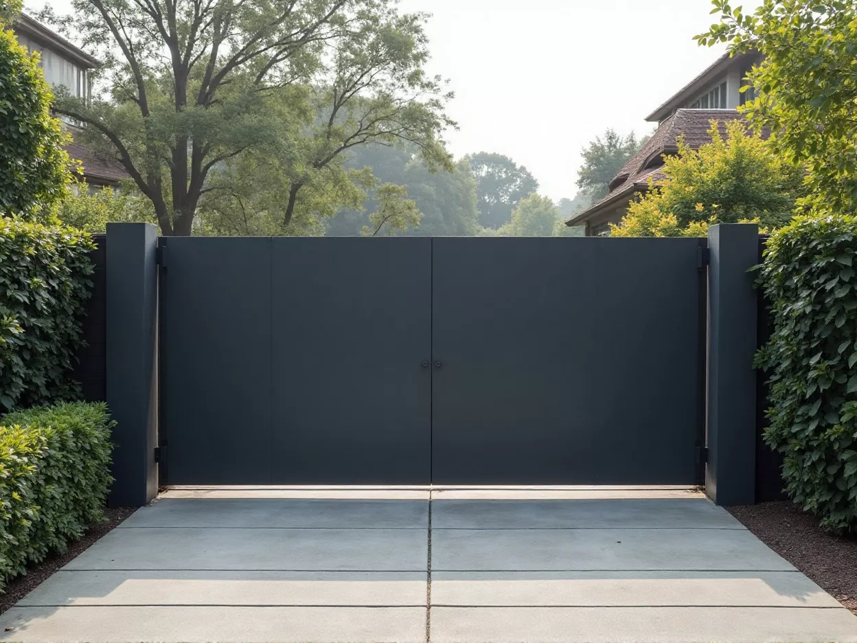 Inspirasi desain pintu gerbang minimalis mewah dengan konsep melayang atau floating gate-jasa Interior minimalis splusa.id
