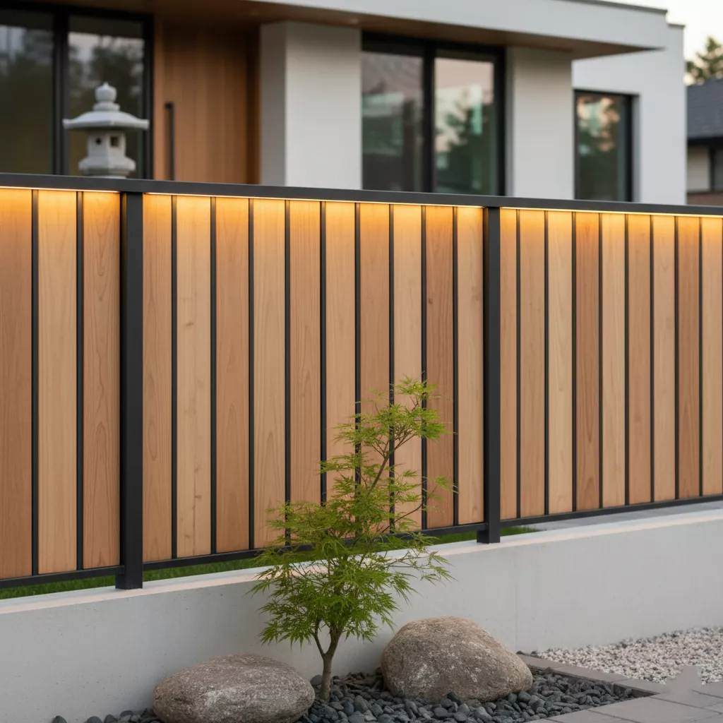 Inspirasi model pagar minimalis modern gaya Japandi-jasa interior splusa.id