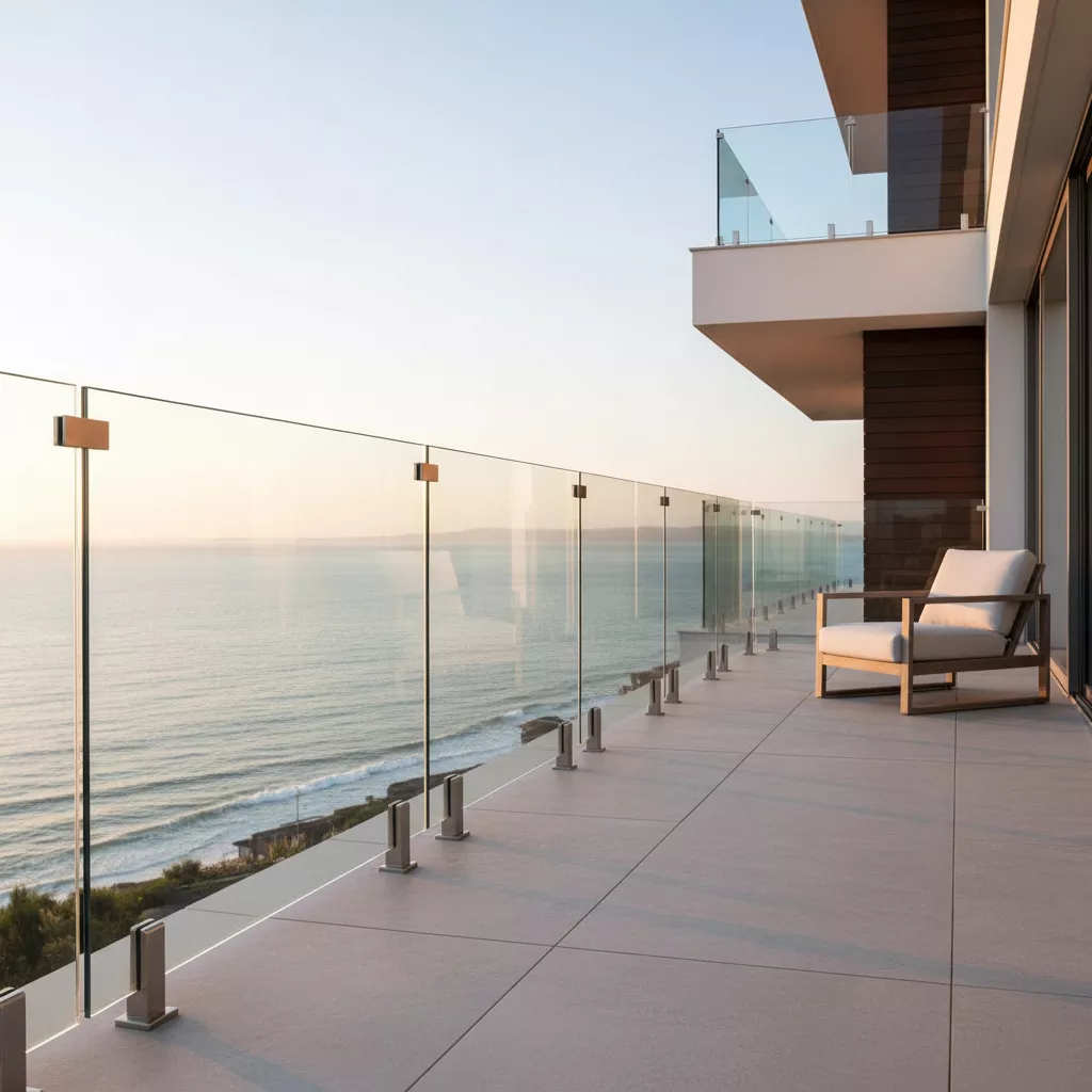 Inspirasi pagar balkon stainless minimalis terbaru kombinasi kaca tempered untuk pemandangan mewah-jasa interior splusa.id