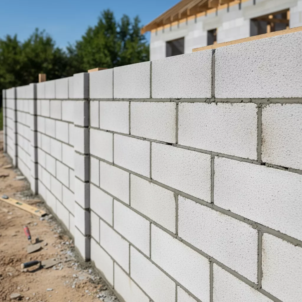 Kerapian pemasangan bata ringan untuk pagar rumah sebelum finishing-jasa interior splusa.id
