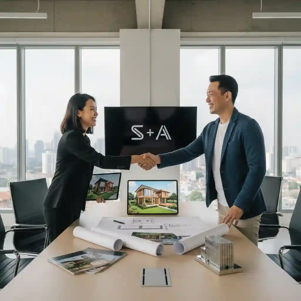 Klien konsultasi harga jasa desain rumah dengan arsitek SPlusA.id