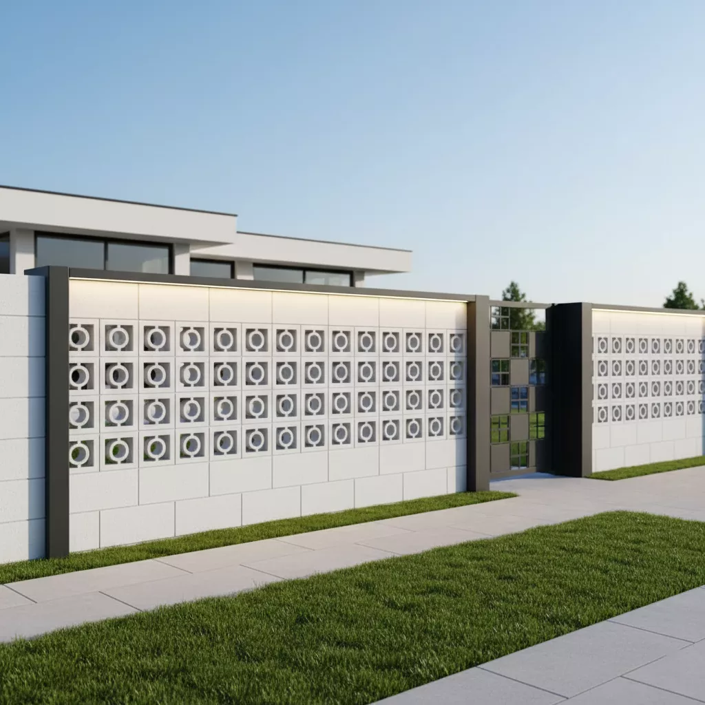 Model pagar rumah dari hebel minimalis dikombinasi dengan roster-jasa interior splusa.id Model pagar rumah dari hebel minimalis dikombinasi dengan roster-jasa interior splusa.id