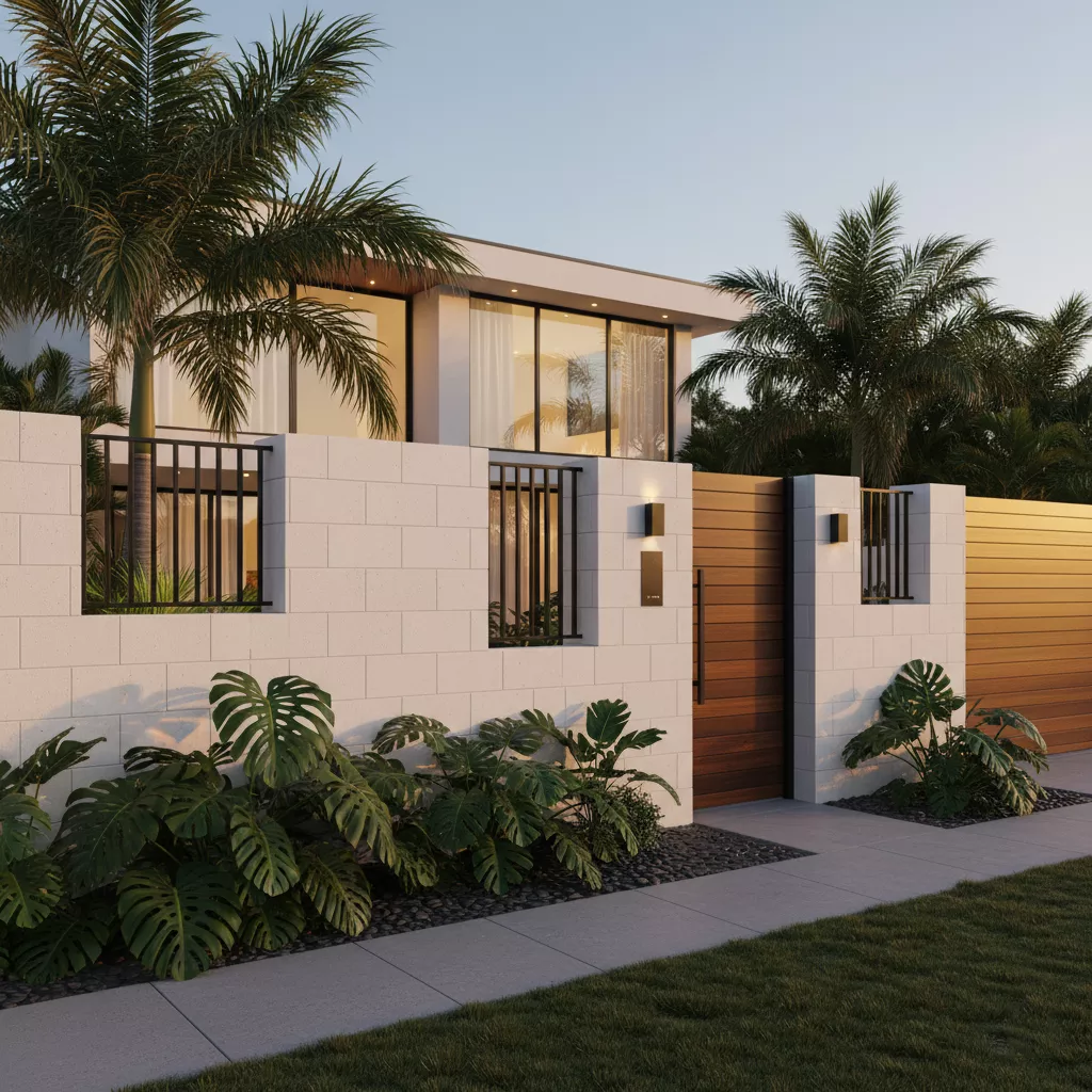 Model pagar rumah dari hebel minimalis modern mewah karya SplusA.id sebagai inspirasi desain eksterior terbaik-jasa interior jakarta splusa.id Model pagar rumah dari hebel minimalis modern mewah karya SplusA.id sebagai inspirasi desain eksterior terbaik-jasa interior jakarta splusa.id