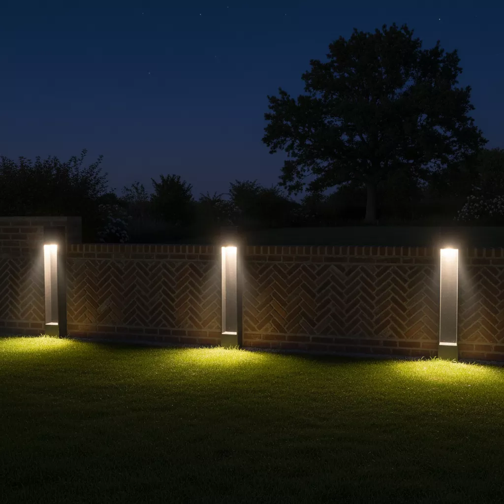 Model tiang pagar minimalis dengan lampu sorot uplight untuk efek dramatis-jasa interior splusa.id Model tiang pagar minimalis dengan lampu sorot uplight untuk efek dramatis-jasa interior splusa.id