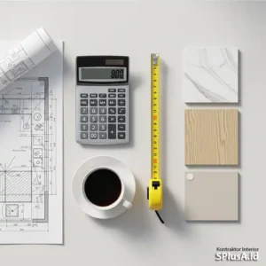 Panduan lengkap harga borongan tenaga interior per meter dengan contoh blueprint, kalkulator, dan sampel material-jasa interior jakarta splusa.id