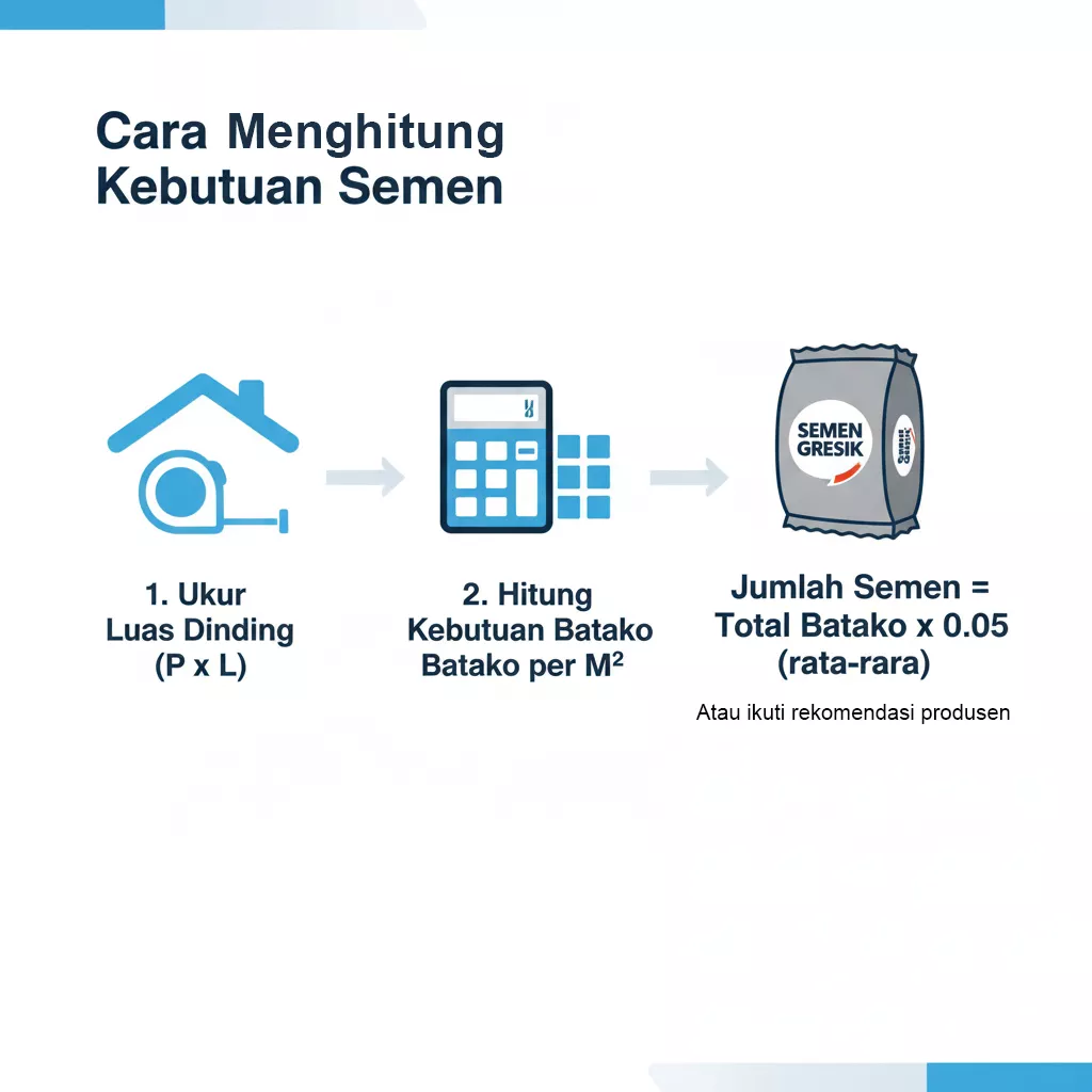 Panduan visual cara menghitung kebutuhan semen untuk proyek pagar batako-Harga Borongan Pagar Batako Per Meter-jasa interior apartemen studio splusa.id