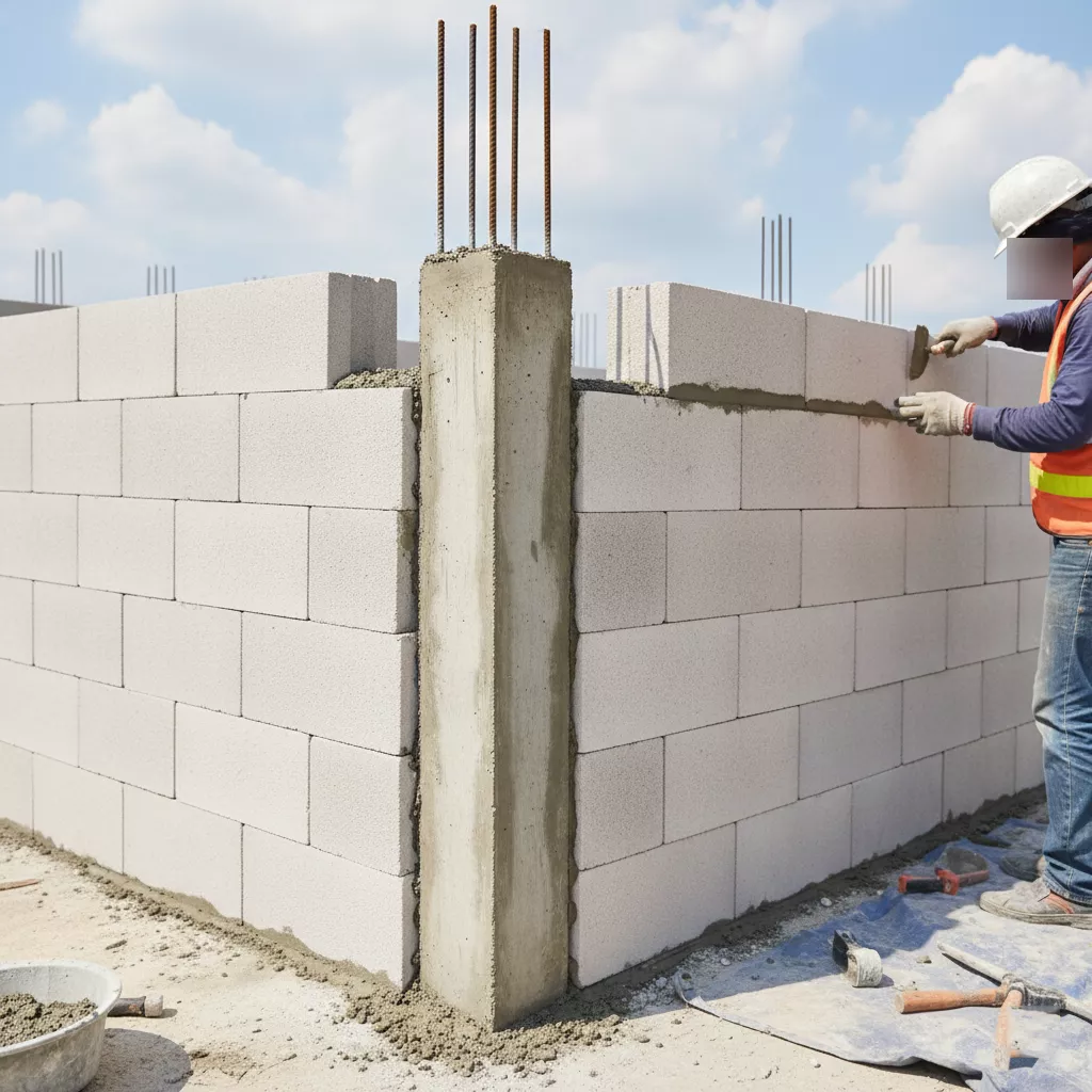 Proses pemasangan model pagar rumah dari hebel yang benar dengan struktur kolom beton bertulang yang kokoh untuk kekuatan maksimal-jasa interior jakarta splusa.id Proses pemasangan model pagar rumah dari hebel yang benar dengan struktur kolom beton bertulang yang kokoh untuk kekuatan maksimal-jasa interior jakarta splusa.id
