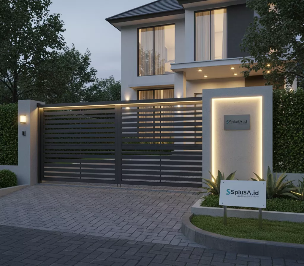 Tim ahli SplusA.id siap membantu mendesain model pintu pagar baja ringan minimalis impian Anda-jasa interior splusa.id