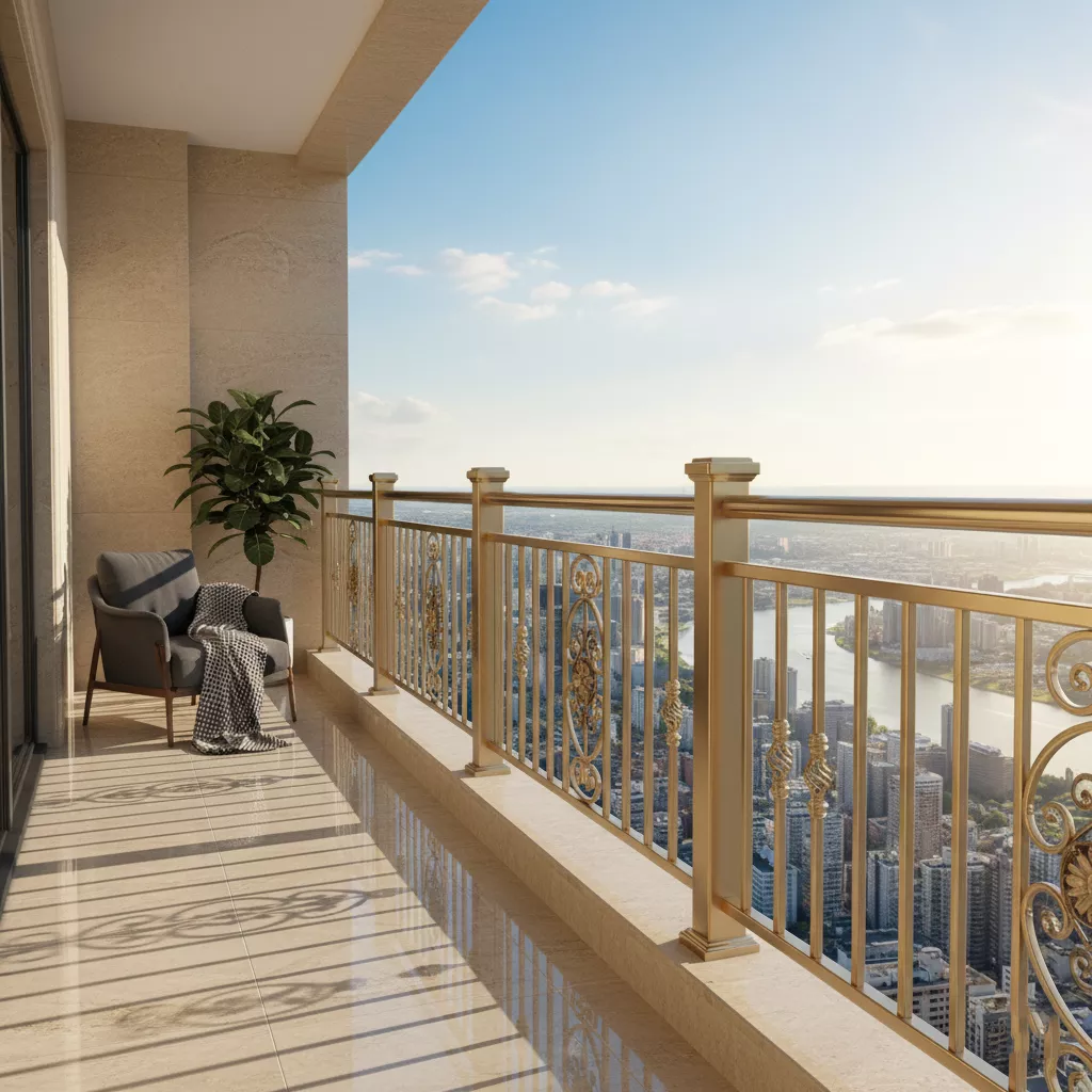 desain pagar balkon stainless minimalis terbaru dengan sentuhan klasik-jasa interior splusa.id