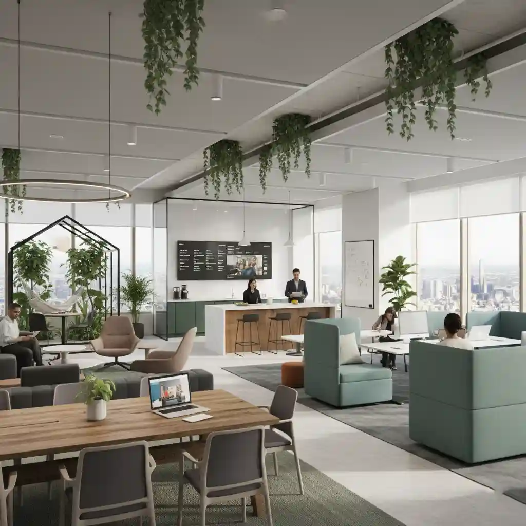 jasa desain interior kantor Hybrid Office-gabungan ruang kolaborasi dan work from anywhere-splusa.id jasa desain interior kantor Hybrid Office-gabungan ruang kolaborasi dan work from anywhere-splusa.id