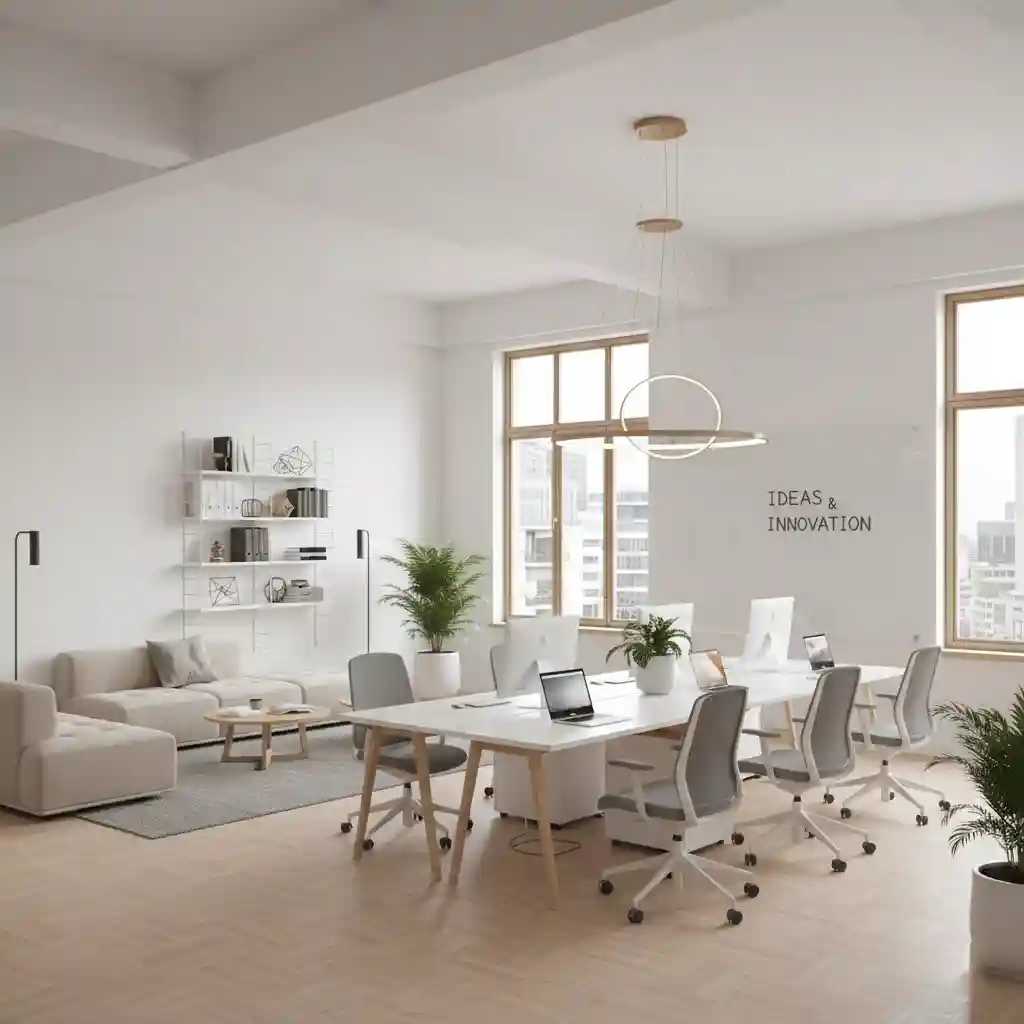 jasa desain interior kantor Minimalis Modern-impel, rapi, palet warna netral. Cocok buat startup dan kantor kecil-splusa.id jasa desain interior kantor Minimalis Modern-impel, rapi, palet warna netral. Cocok buat startup dan kantor kecil-splusa.id