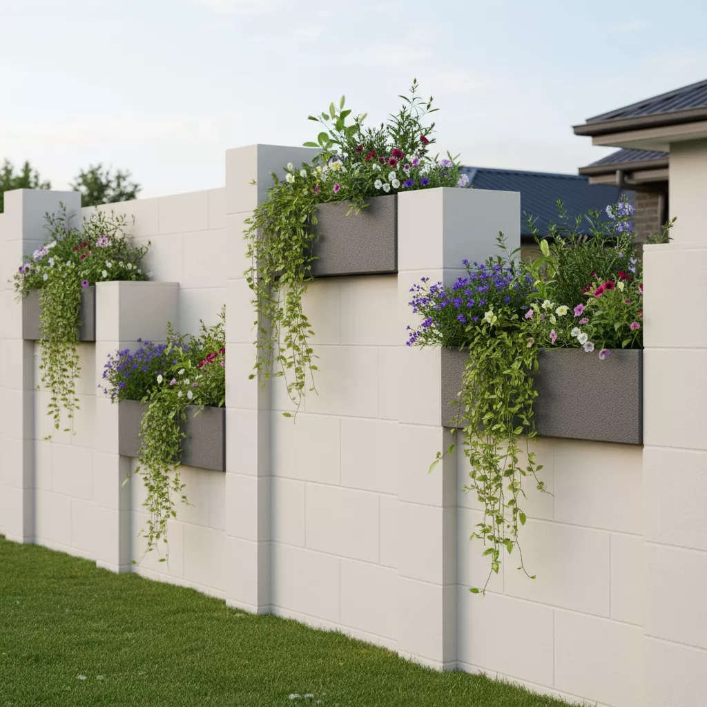 model pagar rumah dari hebel Bertingkat dengan Planter Box Terintegrasi-jasa desain interior apartemen studio splusa.id model pagar rumah dari hebel Bertingkat dengan Planter Box Terintegrasi-jasa desain interior apartemen studio splusa.id