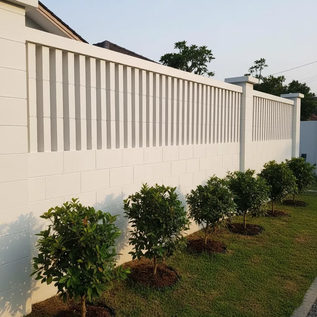 model pagar rumah dari hebel-Pagar Hebel Kontemporer dengan Ventilasi Kisi-kisi Hebel Vertikal-interior konsultan splusa.id model pagar rumah dari hebel-Pagar Hebel Kontemporer dengan Ventilasi Kisi-kisi Hebel Vertikal-interior konsultan splusa.id