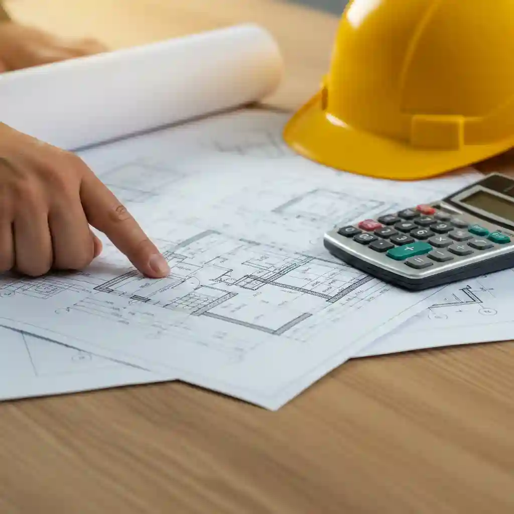 Arsitek sedang menghitung harga jasa desain rumah dan RAB bangunan Arsitek sedang menghitung harga jasa desain rumah dan RAB bangunan