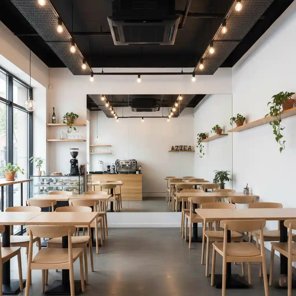 Desain cafe kecil minimalis dengan trik cermin agar terlihat luas-jasa interior dan kontraktor interior splusa.id Desain cafe kecil minimalis dengan trik cermin agar terlihat luas-jasa interior dan kontraktor interior splusa.id