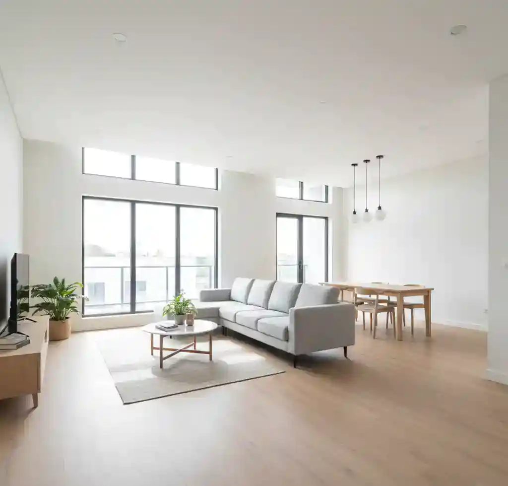 Desain ruang tamu minimalis modern yang lega karya jasa dekorasi rumah SPlusA.id Desain ruang tamu minimalis modern yang lega karya jasa dekorasi rumah SPlusA.id