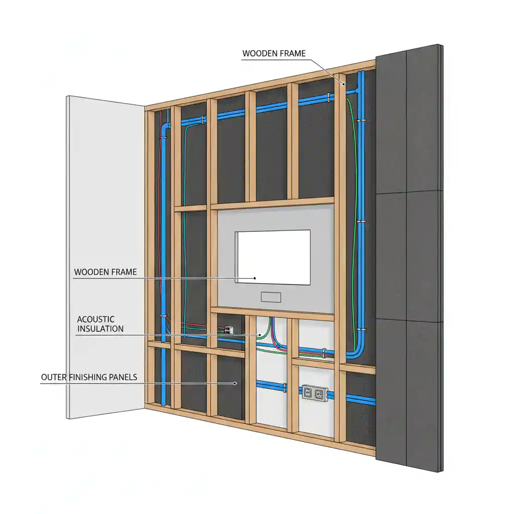 Diagram struktur pemasangan backdrop ruang rapat dengan jalur kabel-kontraktor interior jakarta terpercaya splusa.id Diagram struktur pemasangan backdrop ruang rapat dengan jalur kabel-kontraktor interior jakarta terpercaya splusa.id