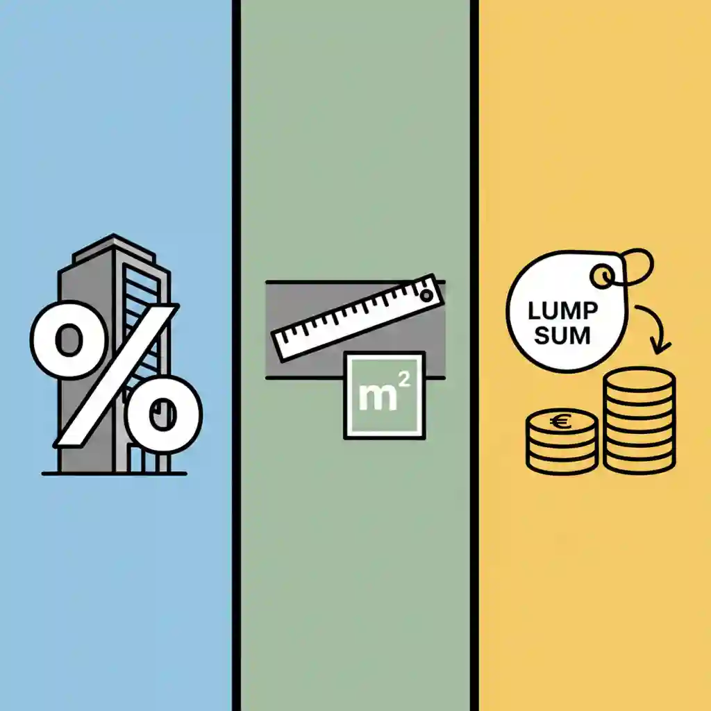 Ilustrasi perbandingan metode penghitungan biaya jasa desain interior Persentase, per meter persegi, dan biaya borongan-kontraktor dan jasa interior splusa.id Ilustrasi perbandingan metode penghitungan biaya jasa desain interior Persentase, per meter persegi, dan biaya borongan-kontraktor dan jasa interior splusa.id