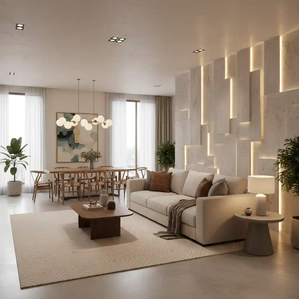 Jasa dekorasi interior rumah untuk ruang tamu konsep open space-kontraktor interior kantor terpercaya splusa.id Jasa dekorasi interior rumah untuk ruang tamu konsep open space-kontraktor interior kantor terpercaya splusa.id