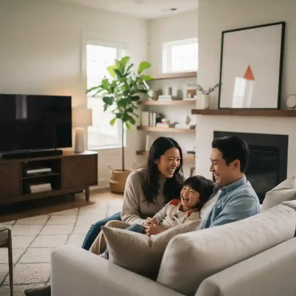 Keluarga bahagia menikmati hasil dekorasi interior rumah-kontraktor interior rumah jakarta terpercaya splusa.id Keluarga bahagia menikmati hasil dekorasi interior rumah-kontraktor interior rumah jakarta terpercaya splusa.id