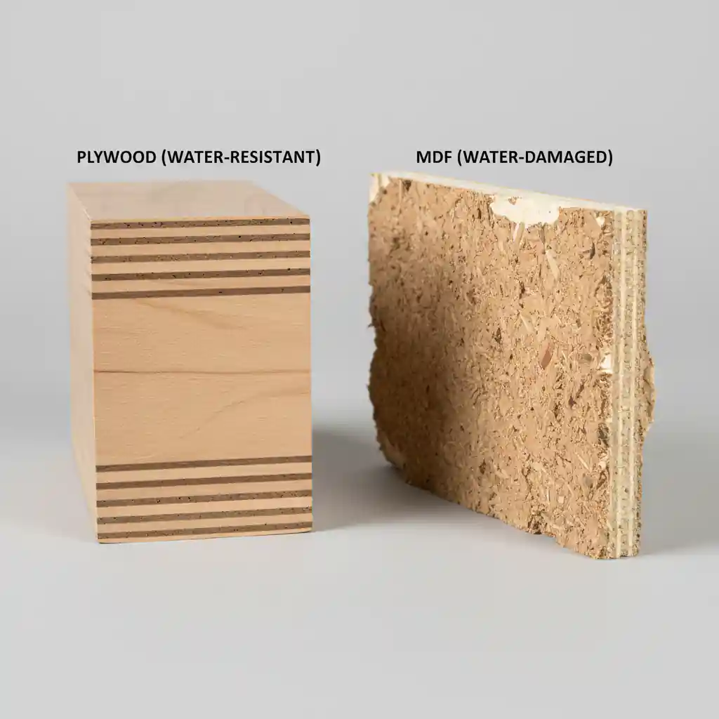 Perbandingan ketahanan material backdrop multiplek dan MDF-kontraktor interior jakarta terpercaya splusa.id