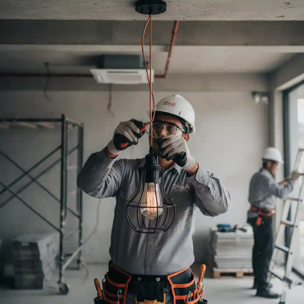 Tim kontraktor interior SPlusA sedang melakukan instalasi dekorasi cafe-jasa interior dan kontraktor interior splusa.id Tim kontraktor interior SPlusA sedang melakukan instalasi dekorasi cafe-jasa interior dan kontraktor interior splusa.id