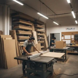 Workshop pembuatan furniture custom SPlusA.id, kontraktor interior Jakarta berpengalaman-kontraktor interior jakarta terpercaya splusa.id
