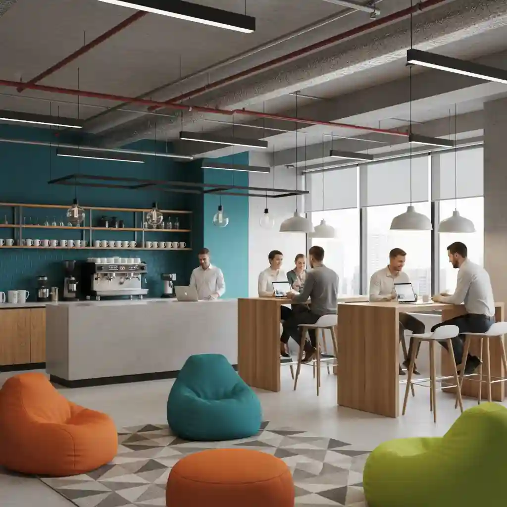 Area santai dan kolaborasi di kantor modern Jakarta-Kontraktor Interior Jakarta Pusat SPLusA.id Area santai dan kolaborasi di kantor modern Jakarta-Kontraktor Interior Jakarta Pusat SPLusA.id