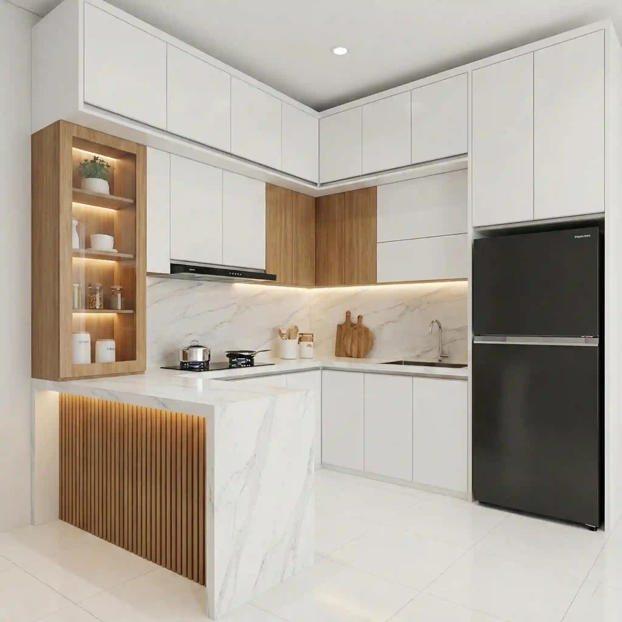 Desain kitchen set modern karya kontraktor interior di jakarta Desain kitchen set modern karya kontraktor interior di jakarta
