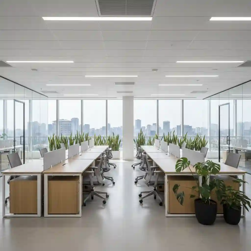 Desain meja kerja kantor custom modern oleh kontraktor furniture Jakarta Desain meja kerja kantor custom modern oleh kontraktor furniture Jakarta