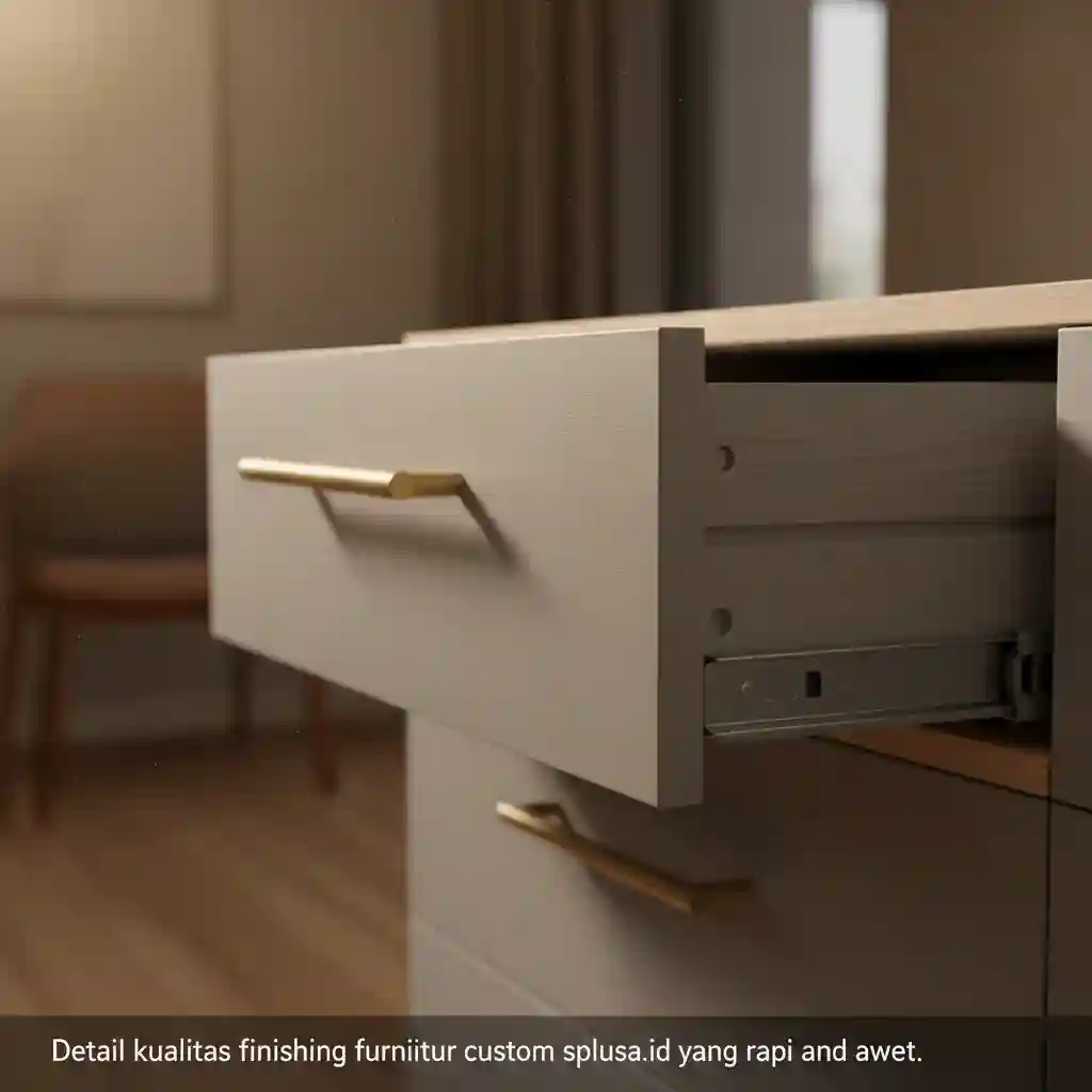 Detail kualitas finishing furnitur custom splusa.id yang rapi dan awet-jasa dan kontraktor interior splusa.id Detail kualitas finishing furnitur custom splusa.id yang rapi dan awet-jasa dan kontraktor interior splusa.id
