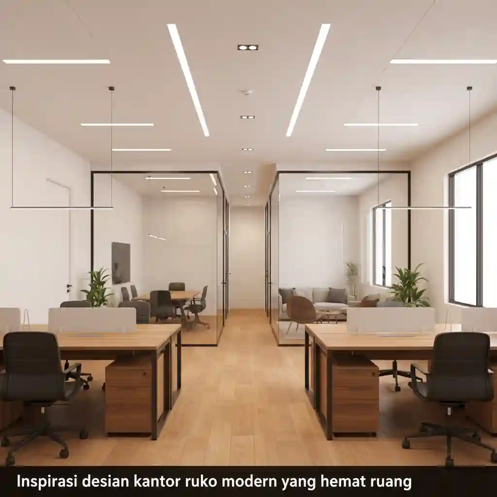 Inspirasi desain kantor ruko modern yang hemat ruang-jasa desain dan kontraktor interior jakarta splusa.id