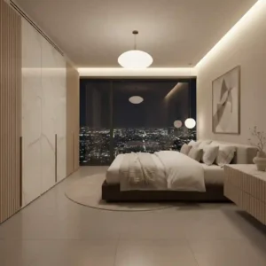 Inspirasi harga desain kamar tidur minimalis modern mewah dengan view kota untuk hunian impian-jasa interior jakarta splusa.id