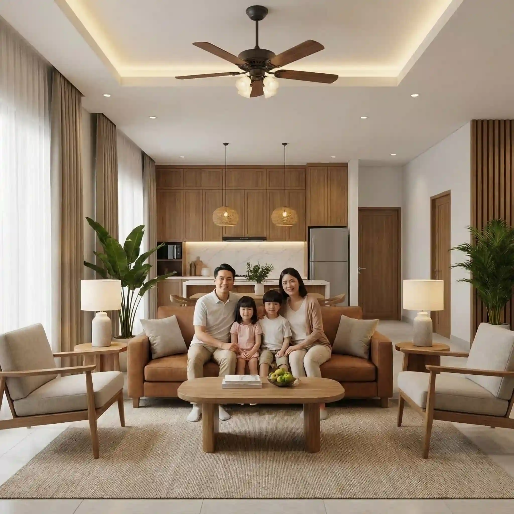 Keluarga bahagia menikmati hasil renovasi dari jasa kontraktor interior jakarta terpercaya Keluarga bahagia menikmati hasil renovasi dari jasa kontraktor interior jakarta terpercaya