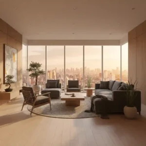 Kontraktor interior apartemen Jakarta hasil renovasi gaya modern Japandi-splusa.id