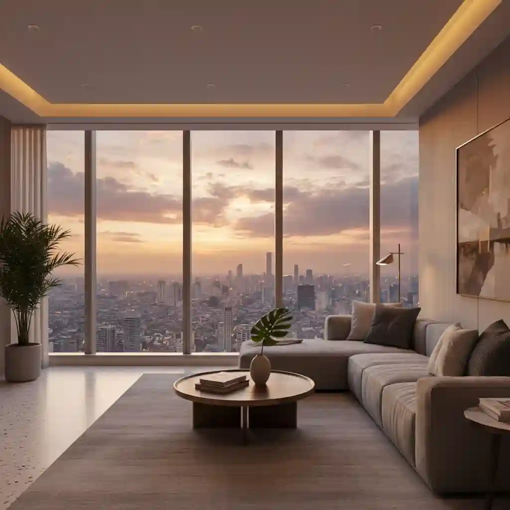 Kontraktor interior di Jakarta mengerjakan desain apartemen mewah dengan pemandangan kota