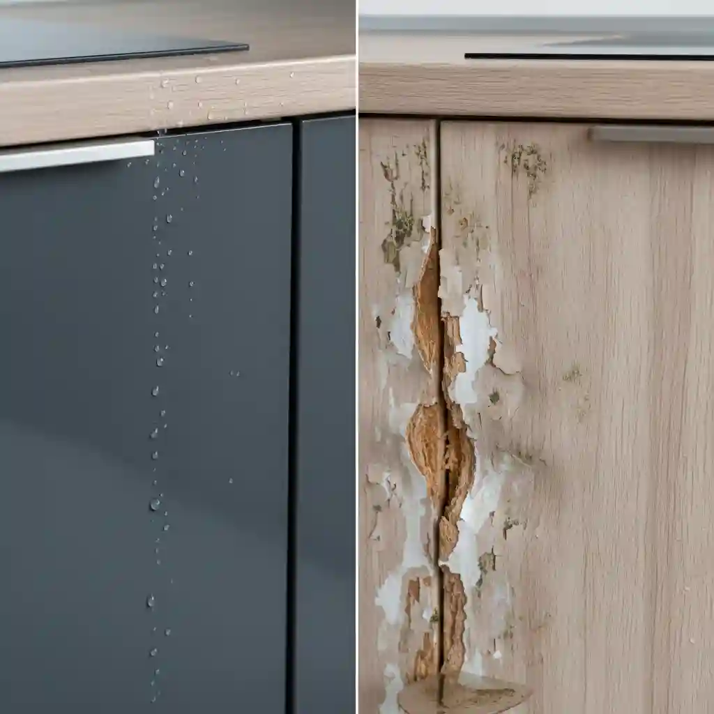 Perbandingan kualitas material kitchen set tahan air vs material murah yang rusak-Jasa Kontraktor Interior Jakarta SPLusA.id Perbandingan kualitas material kitchen set tahan air vs material murah yang rusak-Jasa Kontraktor Interior Jakarta SPLusA.id