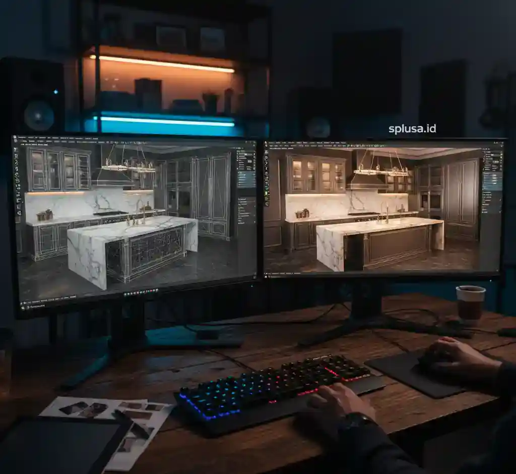 Proses pengerjaan jasa desain 3d interior profesional-kontraktor interior jakarta terpercaya splusa.id Proses pengerjaan jasa desain 3d interior profesional-kontraktor interior jakarta terpercaya splusa.id