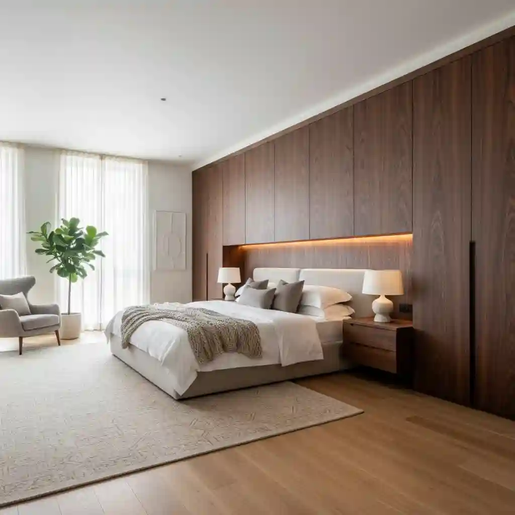 Referensi harga desain kamar tidur minimalis modern dengan interior mewah dan fungsional karya jasa interior Splusa.id Referensi harga desain kamar tidur minimalis modern dengan interior mewah dan fungsional karya jasa interior Splusa.id