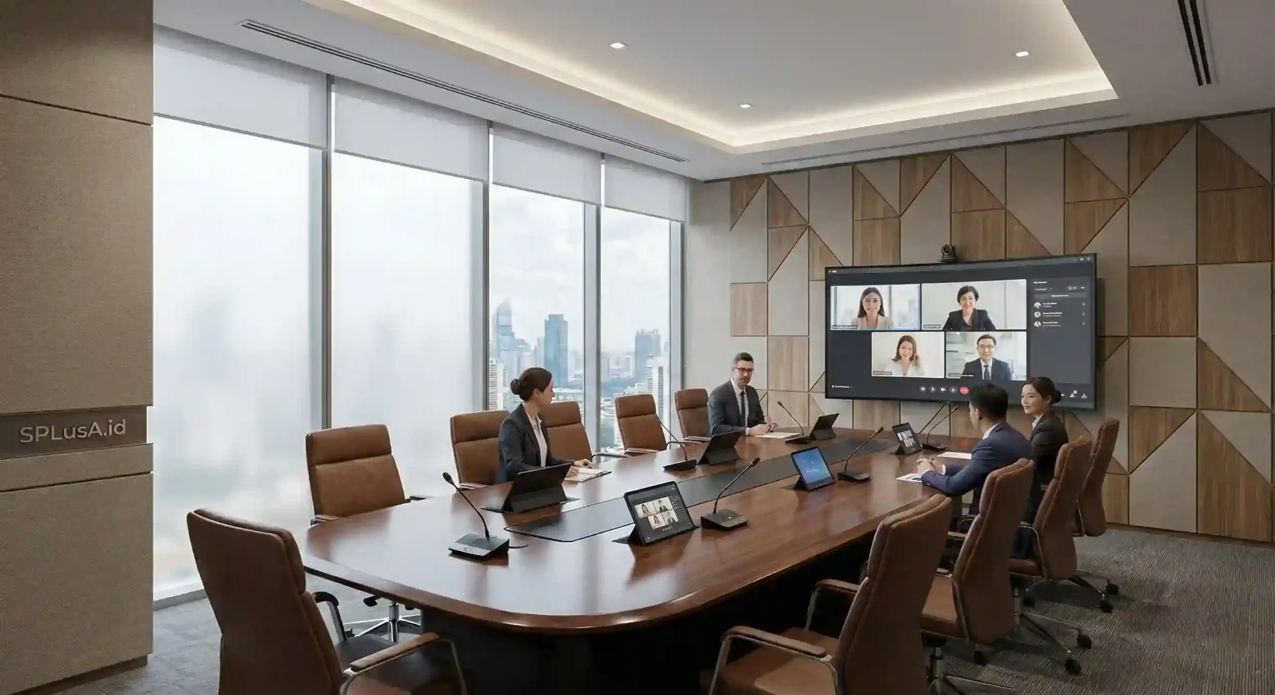 Ruang rapat canggih dengan teknologi smart office di Jakarta-Kontraktor Interior Jakarta Pusat SPLusA.id Ruang rapat canggih dengan teknologi smart office di Jakarta-Kontraktor Interior Jakarta Pusat SPLusA.id