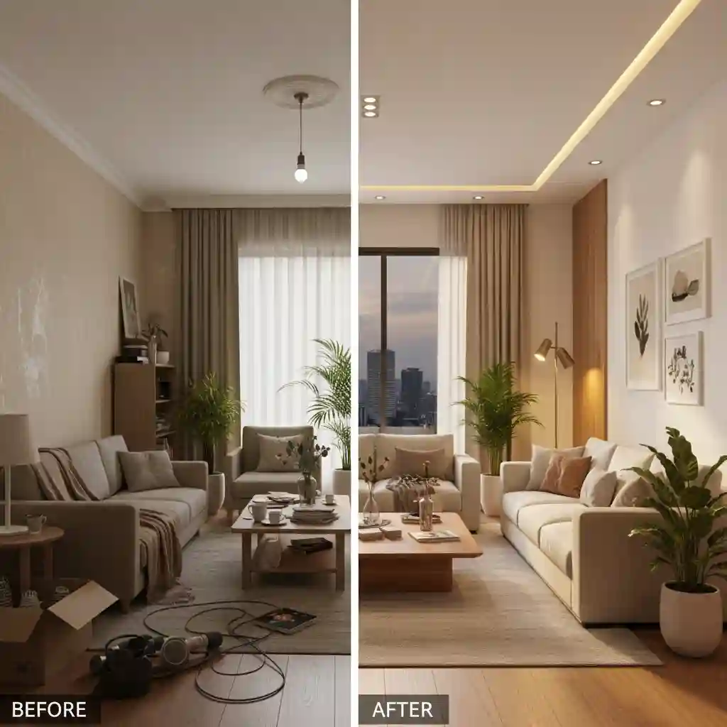 Transformasi menakjubkan sebelum dan sesudah renovasi oleh kontraktor interior Jakarta Timur SPlusA.id Transformasi menakjubkan sebelum dan sesudah renovasi oleh kontraktor interior Jakarta Timur SPlusA.id